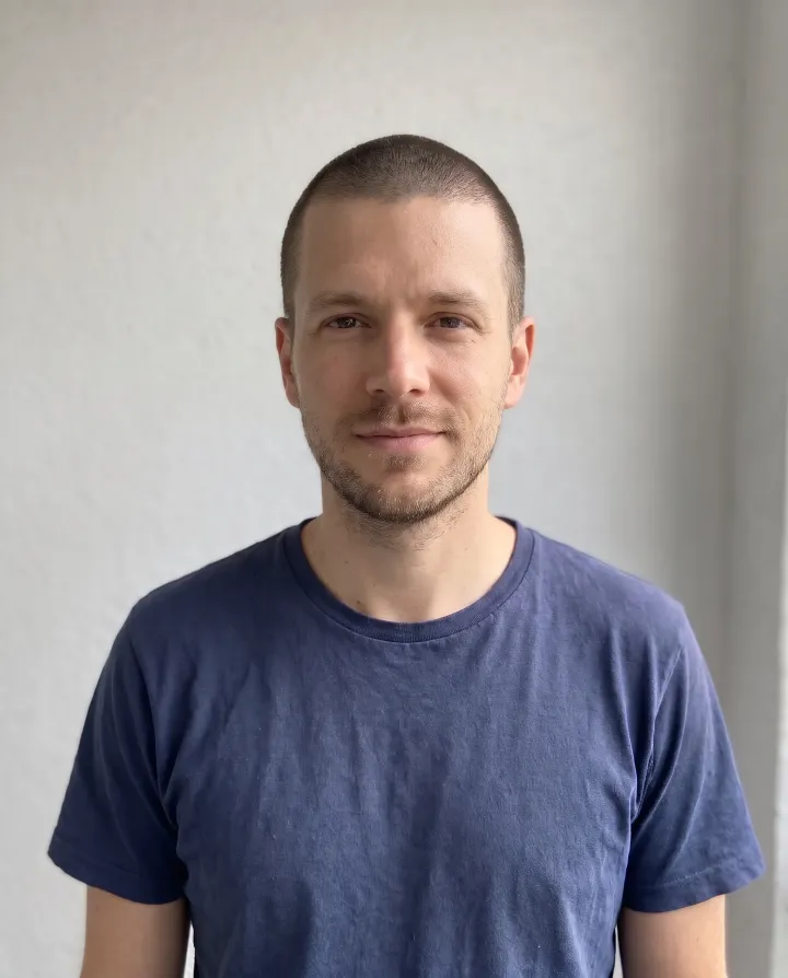 The man with a buzz cut